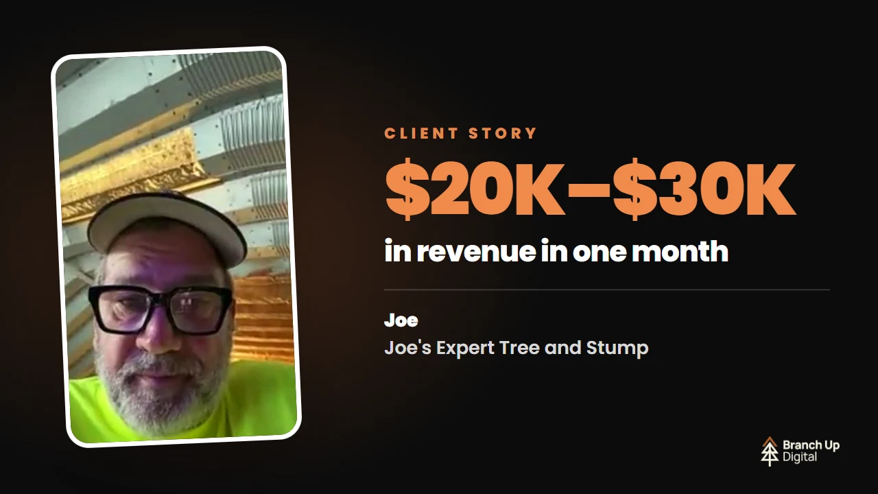 Joe, Joe's Expert Tree and Stump, client story video
